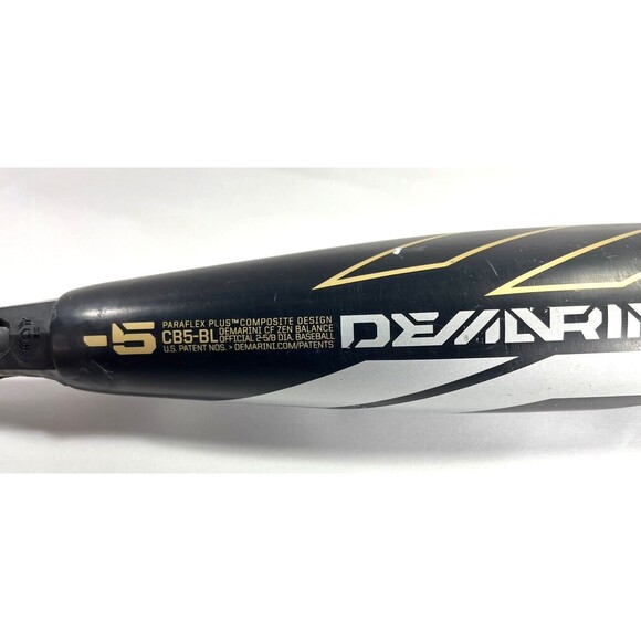 Demarini CF Black -5 Baseball Bat 2 5/8 Diameter CB5-BL Composite 30in 25oz - Picture 4 of 13